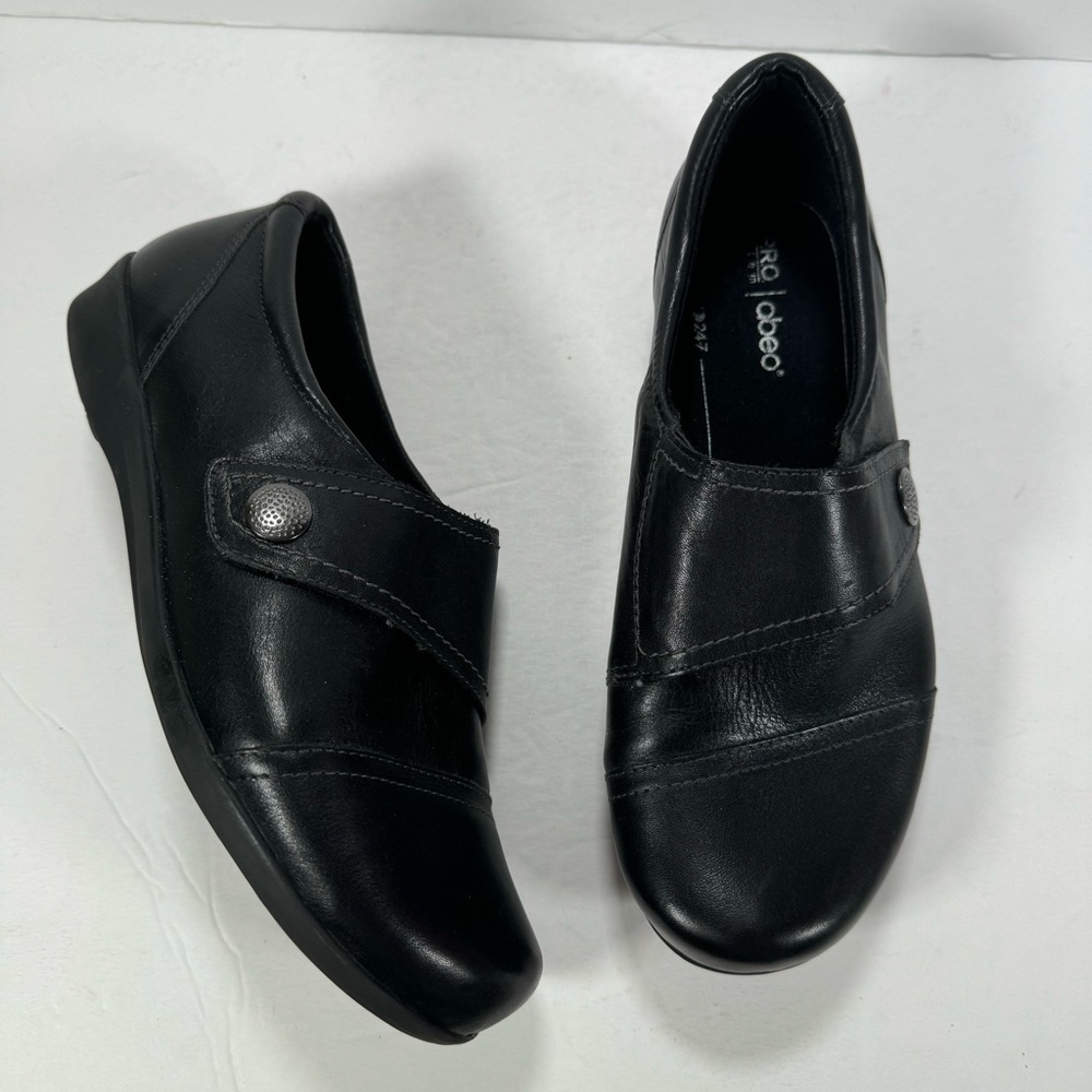 Abeo Pro System Ivonne Black Leather Comfort Shoes Women's Size 8.5
